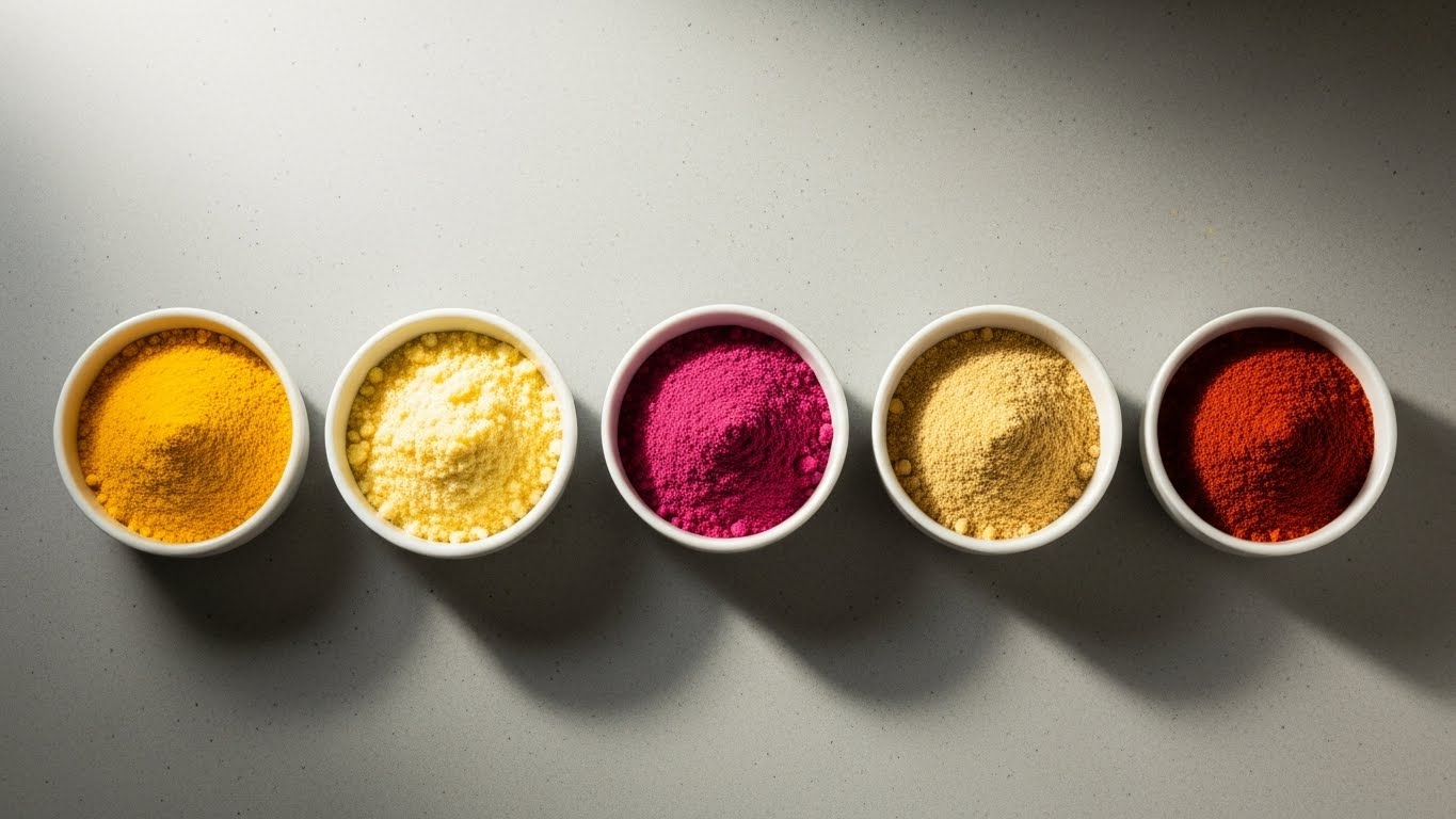 Produits poudrés, épices